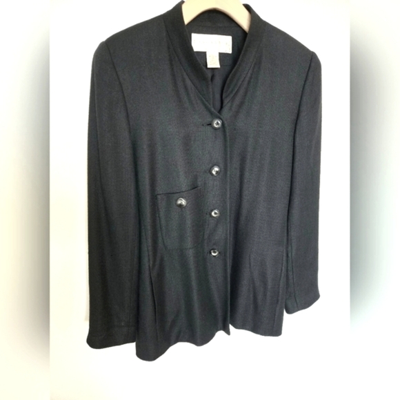 DONCASTER vintage black single pocket blazer | size 8 - Picture 1 of 7